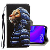 3D Colored Drawing Horizontal Flip PU Leather Case with Holder & Card Slots & Wallet